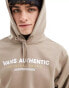 Vans sport loose fit fleece hoodie in taupe