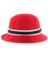 Men's Red New England Patriots Striped Bucket Hat