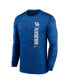 Men's Royal Kentucky Wildcats 2024 Sideline Velocity Performance Long Sleeve T-Shirt