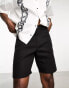 ADPT twill wide fit shorts in black