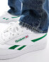 Reebok Club C Revenge trainers in white and green