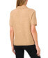 Women's Short Sleeve Polo Sweater with Cultivated Pearl Buttons