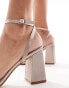 Be Mine Bridal Wink 2 heeled sandals in blush satin