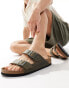 Birkenstock Arizona sandals in khaki oiled leather