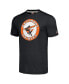 Men's Charcoal Baltimore Orioles Cooperstown Collection Hand-Drawn Logo Tri-Blend T-Shirt