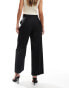 & Other Stories stretch cropped tailored trousers with flare leg in black