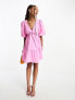 Nobody's Child Vienna puff sleeve mini dress in pink