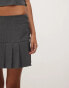 COLLUSION pleated mini skirt with piercing detail co-ord in pinstripe