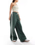 ASOS DESIGN sporty pull on trouser in green