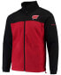 Men's Black/Red Wisconsin Badgers Flanker III Fleece Team Full-Zip Jacket