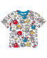 Boys Sonic the Hedgehog Tails Knuckles French Terry T-Shirt and Bike Shorts Outfit Set to