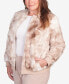 Plus Size St.Moritz Zip Up Space Dye Faux Fur Jacket