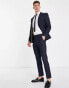 River Island skinny twill suit trousers in navy