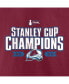 Women's Burgundy Colorado Avalanche 2022 Stanley Cup Champions Jersey Roster V-Neck T-shirt