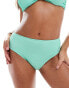 In The Style exclusive crinkle high leg bikini bottoms co-ord in turquoise