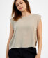 Petite Sleeveless Charmeuse Tee