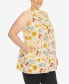 Plus Size Floral Sleeveless Tunic Top