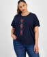 Plus Size Argyle T-Shirt