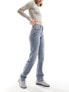 Stradivarius STR comfort fit straight leg jean in mid blue