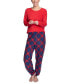 Women's Plus Size 2-Pc. Stretch Fleece Pajamas Set