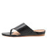 Softwalk Chandler S2306-001 Womens Black Leather Slip On Thong Sandals Shoes 10