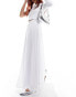 4th & Reckless chiffon pleated maxi skirt in white