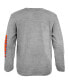 Big Boys Heather Gray Clemson Tigers 2-Hit For My Team Long Sleeve T-shirt