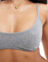 Weekday Inez soft scoop bra in grey