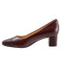 Trotters Kiki T1957-627 Womens Burgundy Narrow Leather Pumps Heels Shoes