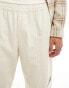 ADPT wide fit pull on cargo trouser in off white