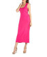 Women's Scoop Neck Maxi Dress with Racerback Detail