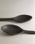 Set of stoneware spoons with raised detail (set of 2)