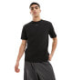 Calvin Klein nano logo interlock t-shirt in black