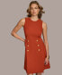 Donna Karan Women's Jewel-Neck Sleeveless A-Line Dress