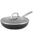 Hard-Anodized Induction Frying Pan with Lid, 10", Matte Black