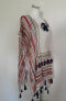 Пончо Fraas Tassel Trim Split Neck Poncho Ivory Multi