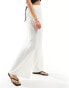 Wednesday's Girl gauzey wide leg relaxed trousers in white