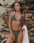 4th & Reckless x Luana Barron joliette stripe bikini top in black and white