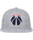 Men's Heather Gray Washington Wizards Hardwood Classics 2.0 Snapback Hat