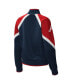 Women's Navy Atlanta Braves Touchdown Raglan Full-Zip Track Jacket