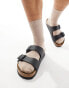 Birkenstock Unisex Arizona birko-flor sandals in black