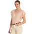 Lauren Ralph Lauren Women's Linen-Blend Jersey Flutter-Sleeve Top Pink M