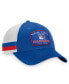 Men's Blue, White New York Rangers Fundamental Striped Trucker Adjustable Hat