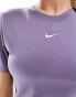 Nike Essentials slim cropped t-shirt in purple