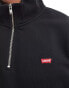 Levi's the original hallmark logo half zip sweatshirt in black