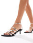 Stradivarius pointy heeled sandal in white