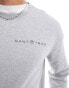 GANT shield logo print sweatshirt in grey marl