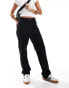 Vila Kelly high waist wide leg jeans in light black