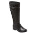 Trotters Lyra T1658-009 Womens Black Leather Zipper Knee High Boots 9.5