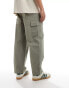 Selected Homme loose fit cargo trouser in khaki